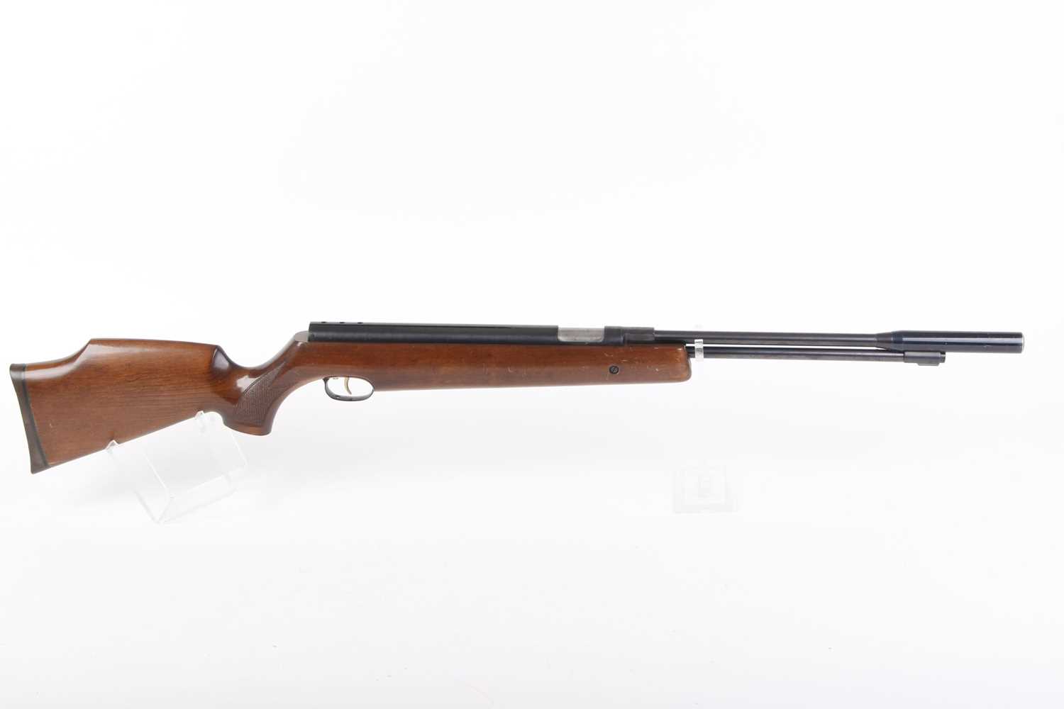 .22 Weihrauch HW 97K underlever air rifle, fitted moderator, adjustable trigger, Monte Carlo stock