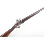 (S58) 20 bore Flintlock double sporting gun by John Rea (London) c.1793-1808 with 35 ins brown