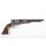 (S58) .44 Colt Model 1860 Army Percussion Revolver, 8 ins round barrel indistinctly stamped with