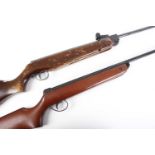 .22 Webley Hawk Mk II break-barrel air rifle, open sights, nvn; .22 BSA Meteor break-barrel air