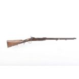 (S58) 25 bore (.577) Snider action sporting rifle by W. Morton, 24 ins barrel with raised blade