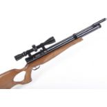 .177 Remington Airacobra PCP bolt-action air rifle, fitted moderator, mounted 3-9x40 scope, with