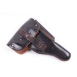 Black leather holster for Walther P38, with magazine, no.511