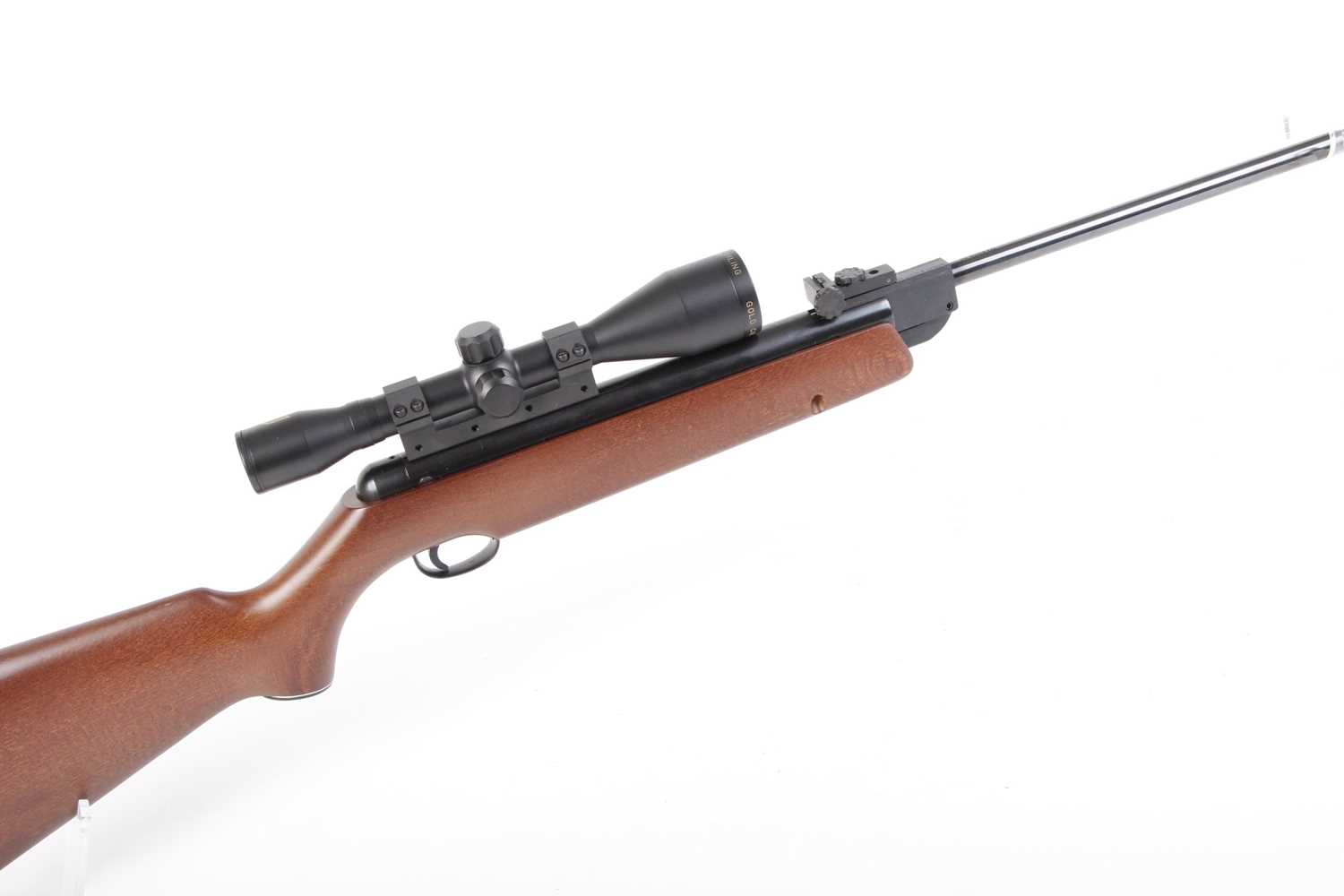 .177 Webley Vulcan break-barrel air rifle with original sights and mounted 6 x 42 Nikko Stirling