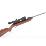 .177 Webley Vulcan break-barrel air rifle with original sights and mounted 6 x 42 Nikko Stirling