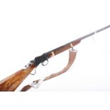 Ⓕ (S1) .220 BSA Martini-action take-down target rifle, 24½ ins barrel with tunnel front sight and