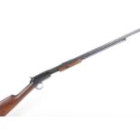 Ⓕ (S1) .22 Winchester Model 1890 pump-action rifle, 23 ins octagonal barrel, blade and leaf