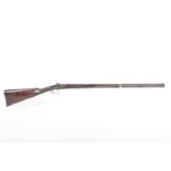 (S58) .400 Percussion sporting rifle by William Ling, the 30 ins damascus twist octagonal barrel