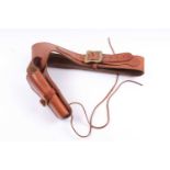 Tan leather Western holster rigApprox. 34-38 ins waist