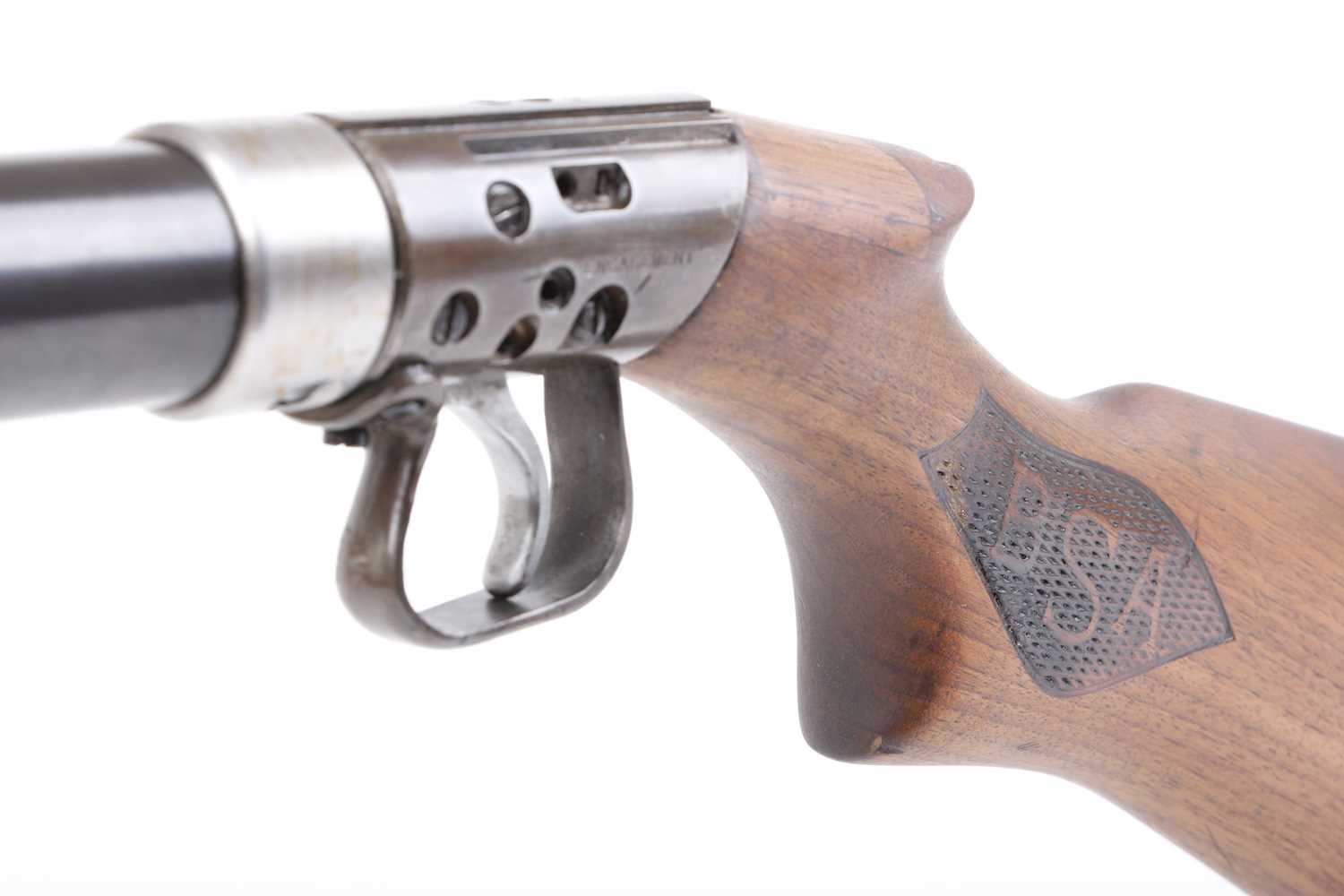 .177 BSA Standard under lever air rifle, bead and notch sights, tap loading, fitted with W. Richards - Image 8 of 9