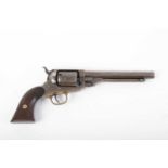 (S58) .31 Whitney Percussion Revolver, c.1860, 6 ins octagonal barrel stamped E Whitney, N Haven,