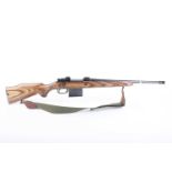 Ⓕ (S1) .308 (Win) Parker Hale bolt-action rifle, 19½ ins barrel with fitted muzzle brake, 2 box