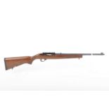 Ⓕ (S1) .22 Ruger 10/22 semi-automatic carbine, 18 ins screwcut barrel, blade and folding notch