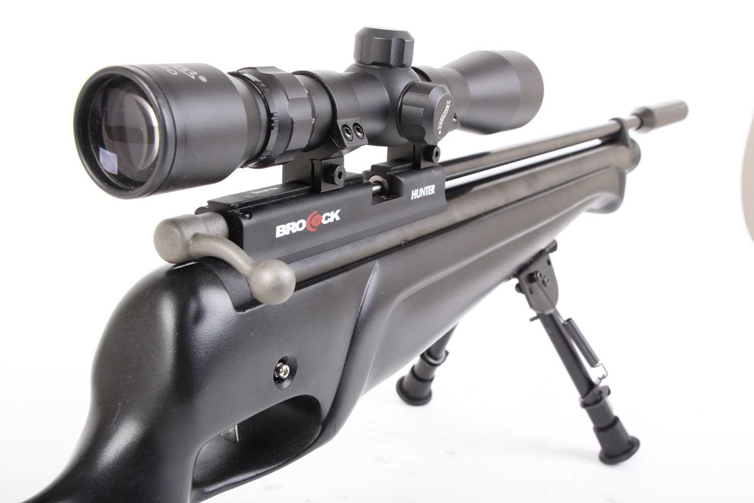 .22 Brocock Hunter PCP bolt-action air rifle, single shot, fitted moderator, mounted 3-9x40 - Image 3 of 6