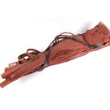 Five Brady canvas and leather gun slips, together with three fleece lined rifle slips (8)