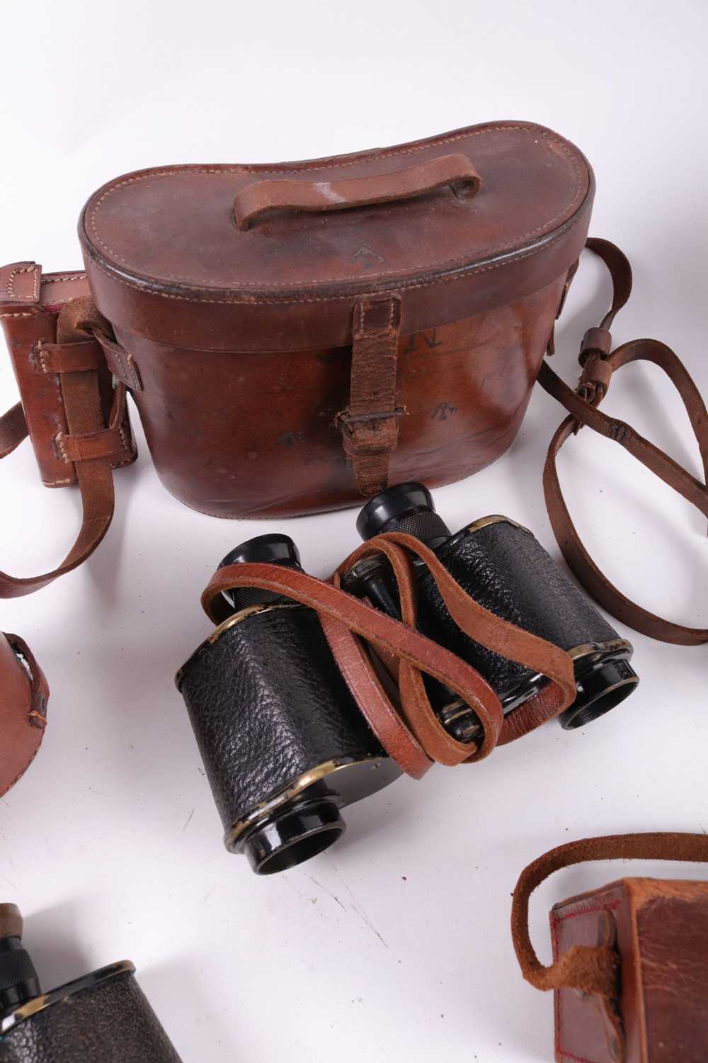 W.Watson & Sons Ltd. London x6 binoculars in maker's leather case, Kershaw & Sons No.3 MkII 1918 - Image 3 of 5