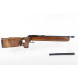 Ⓕ (S1) .22 Anschutz Model 1907 bolt-action target rifle, 15 ins screw cut barrel, extended pistol