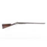 (S58) 12 bore Percussion Sporting Gun by Geo Gibbs, 28 ins damascus barrels, broad game rib,