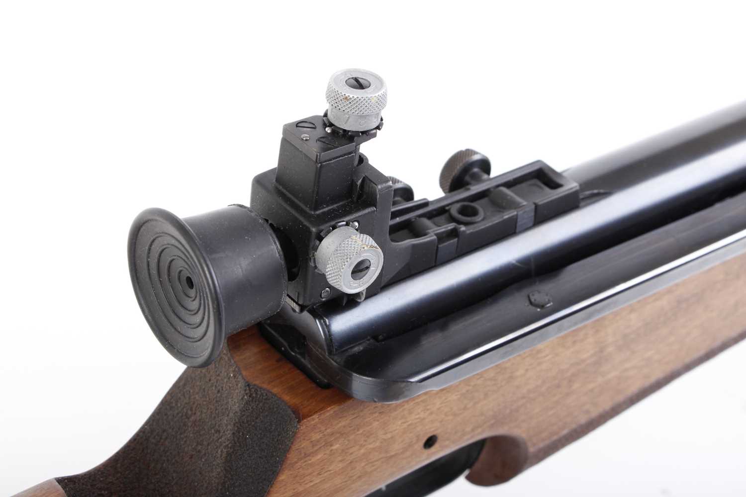 .177 Anschutz Match Mod. 250 sidelever target air rifle, fitted front and rear target sights, walnut - Image 2 of 7
