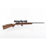Ⓕ (S1) .22 CBC Model 122 bolt-action rifle, 21 ins screwcut barrel, 10 shot magazine, mounted 3-9x40