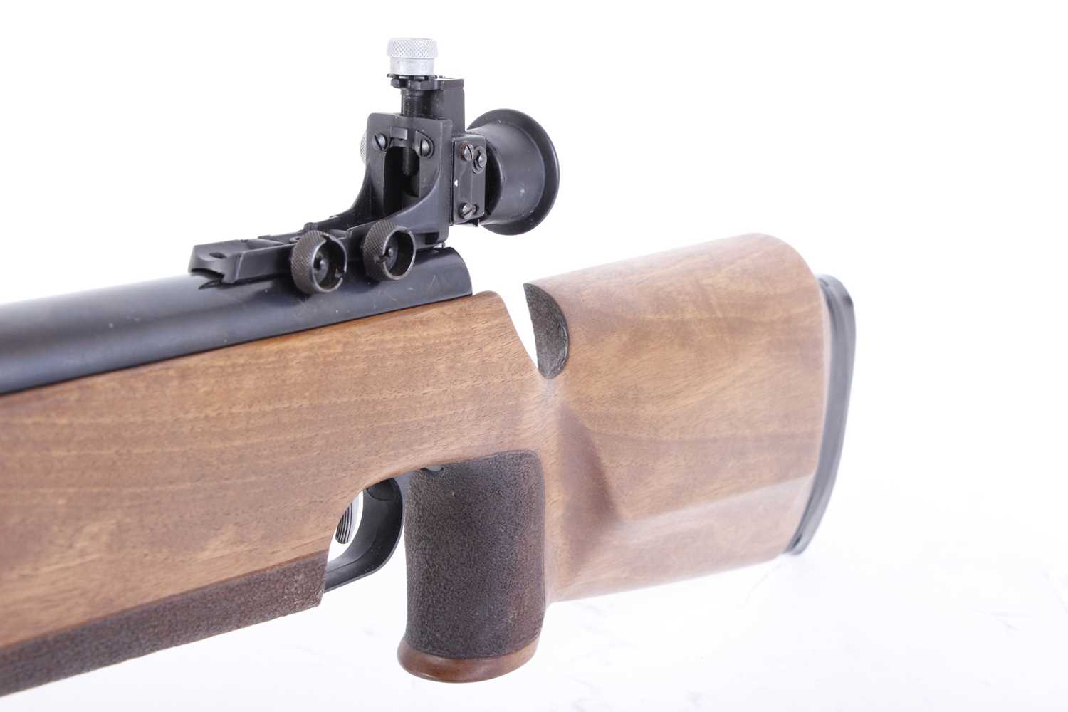 .177 Anschutz Match Mod. 250 sidelever target air rifle, fitted front and rear target sights, walnut - Image 6 of 7