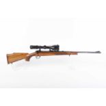 Ⓕ (S1) .270 (Win) BSA Monarch bolt-action rifle, 23 ins barrel with blade and folding leaf sights,