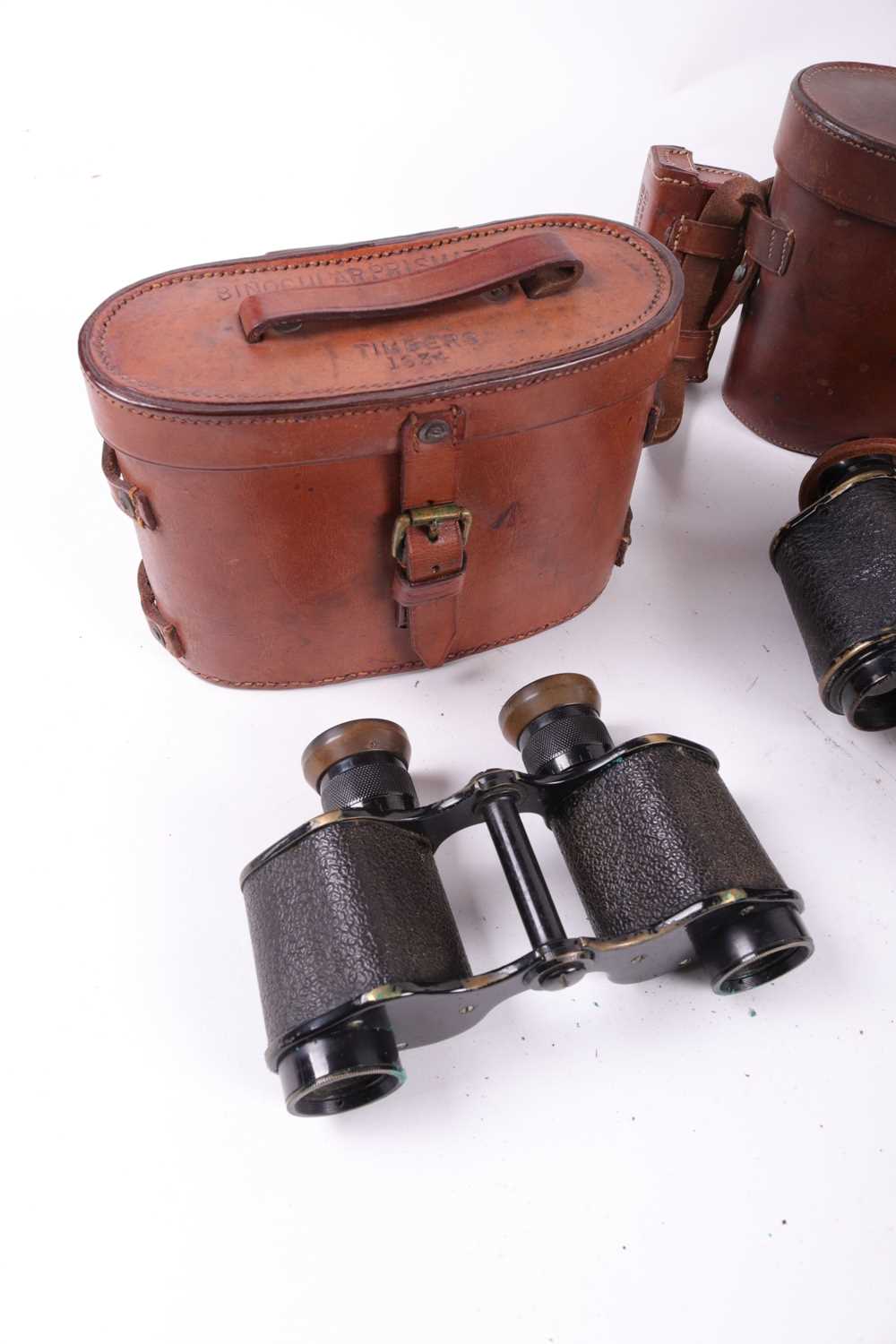 W.Watson & Sons Ltd. London x6 binoculars in maker's leather case, Kershaw & Sons No.3 MkII 1918 - Image 2 of 5