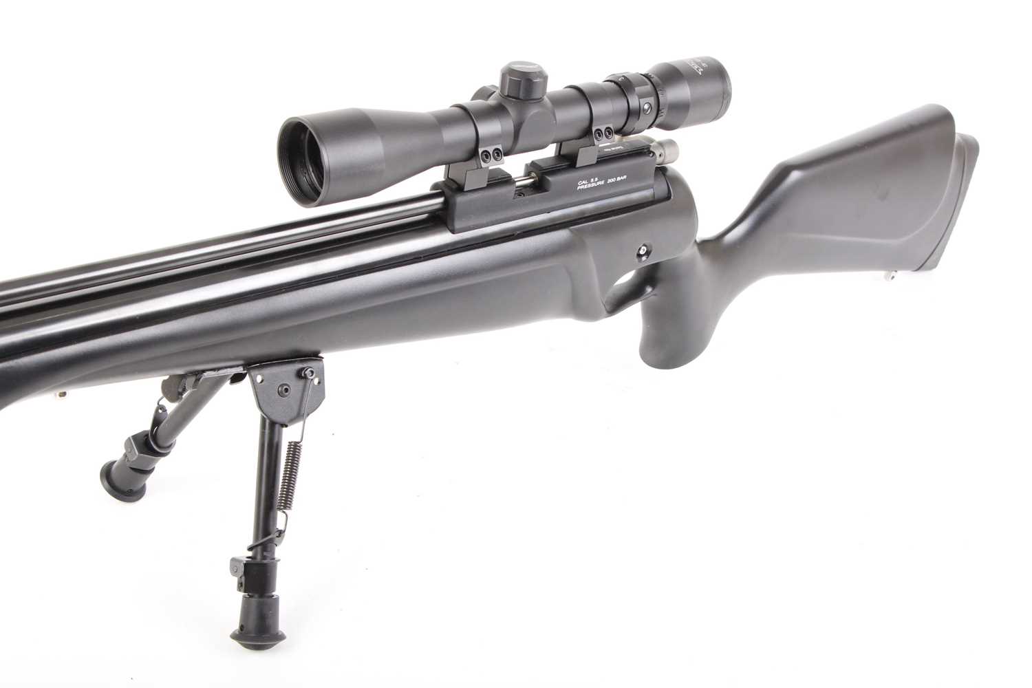 .22 Brocock Hunter PCP bolt-action air rifle, single shot, fitted moderator, mounted 3-9x40 - Image 6 of 6