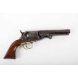 (S58) .36 Manhattan Firearms Co. Percussion Navy Pocket Pistol, 5 ins octagonal barrel stamped