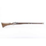 Ⓕ (S2) .750 Flintlock reproduction smooth-bore musket, 35 ins barrel (black powder proof),