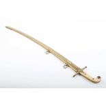 Reproduction Pattern 1831 General Officer's dress sword, 33 ins curved blade with false edge,