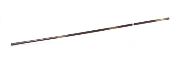 Brass and wooden 3-piece big bore cleaning rod with jag