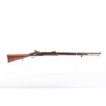 (S58) 25 bore (.577) Snider Patent two-band rifle, 31 ins barrel with bayonet lug, blade and ramp