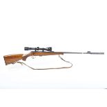 Ⓕ (S1) .22 CZ BRNO Model 2-E bolt-action rifle, 24 ins screwcut barrel with fitted Parker Hale