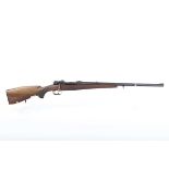 Ⓕ (S1) 7.7mm (.303) Mauser bolt-action rifle, 23½ ins part octagonal barrel by E D Kettner, blade