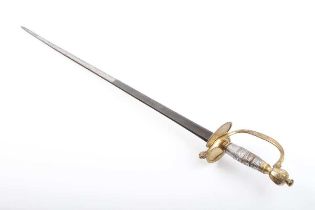 British 1796 Pattern Infantry Officer's sword, 32 ins blade by Runkel, Solingen, etched GR cypher