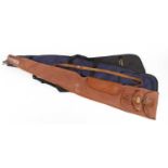 A good canvas and leather fleece-lined gun slip with external pocket, max. internal length 50 ins,