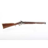 (S58) .650 Enfield Percussion Carbine, 20 ins sighted full stocked barrel with military proof marks,