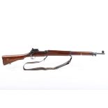 Ⓕ (S1) .303 Winchester P14 bolt-action service rifle, protected blade and tangent sights, leather