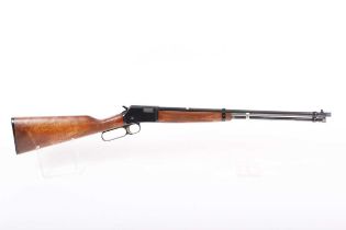 Ⓕ (S1) .22 Miroku ML-22 lever-action rifle, 20 ins round barrel with gloss black finish, tube