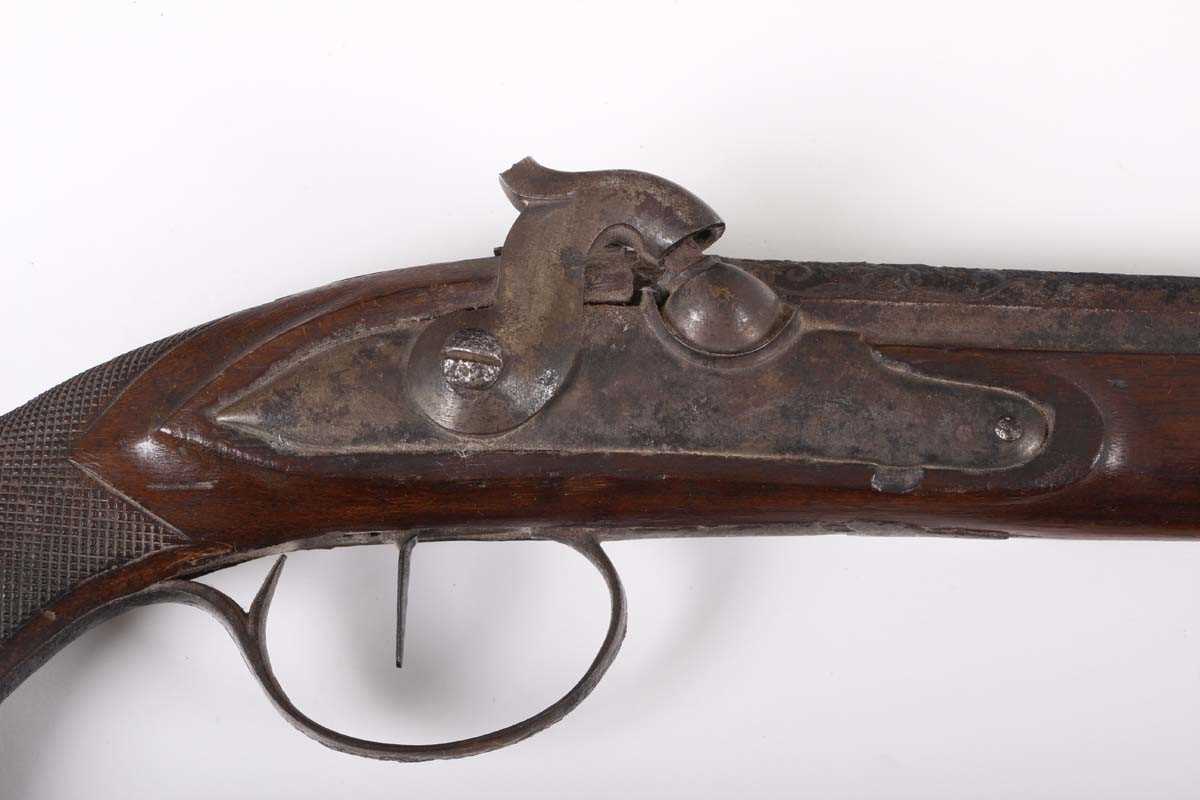 (S58) A pair of 40 bore German percussion pistols by Johann Andreas Kuchenreuter, each with a 9½ ins - Image 2 of 12