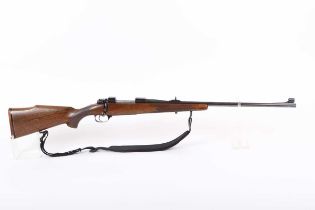 Ⓕ (S1) .243 (Win) Musgrave Model 90 bolt-action rifle, 24 ins barrel with raised hooded blade and