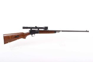 Ⓕ (S1) .22 Winchester Model 63 take-down semi-automatic rifle, 23 ins barrel screw-cut for