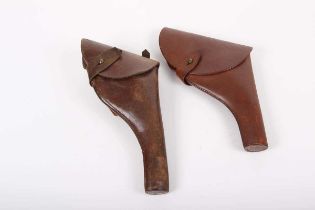 Two leather holsters for Webley revolvers