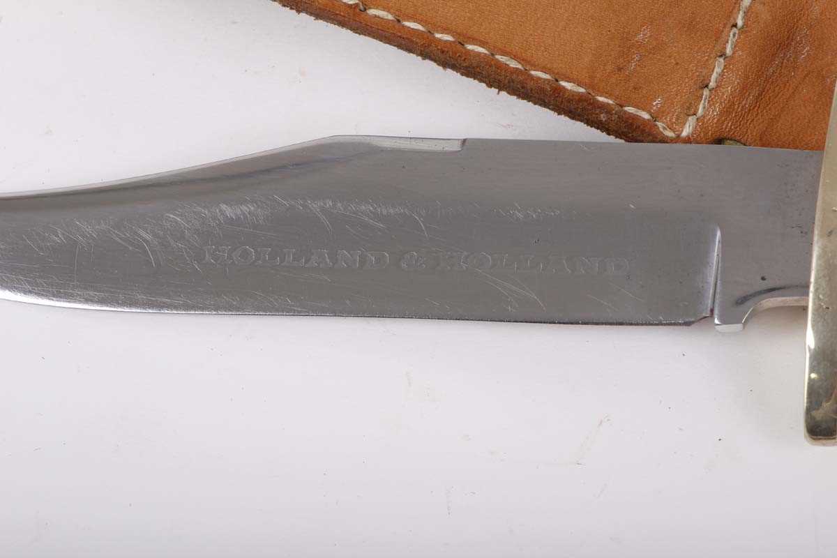 A Holland & Holland limited edition sheath knife, 6 ins bowie blade inscribed holland & Holland, - Image 4 of 4