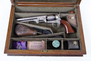(S58) .36 Colt Navy M1851 single-action percussion revolver c.1861, 7½ ins octagonal barrel with