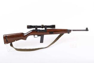 Ⓕ (S1) .22 Erma-Werke Model E M1 semi-automatic rifle, 17½ ins barrel, two 15 shot magazines,