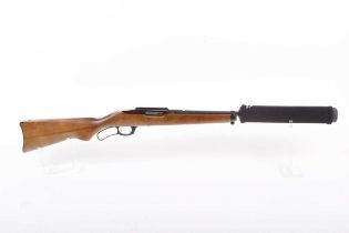 Ⓕ (S1) .44 (Rem Mag) Ruger Model Ninety-Six lever-action carbine, 18½ ins screw-cut barrel fitted