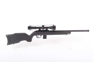 Ⓕ (S1) .22 Webley & Scott Xocet bolt action rifle, 19 ins barrel with carbon effect shroud, threaded