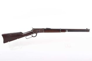 Ⓕ (S1) .38 (WCF) Winchester M1892 lever-action saddle-ring carbine, 19½ ins round barrel with
